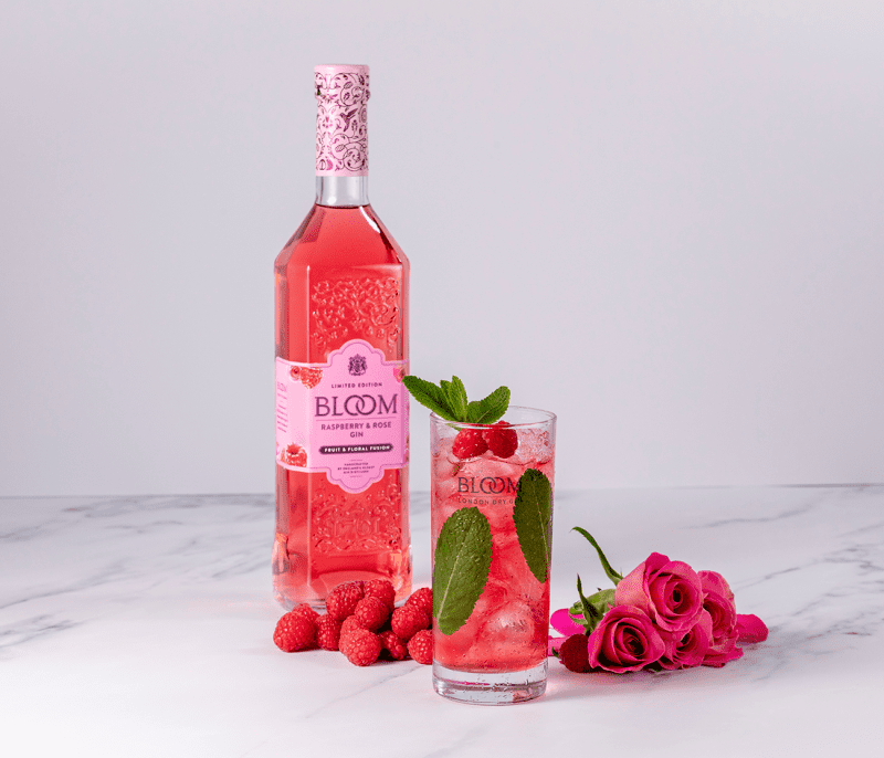 bloom raspberry and rose gin 20